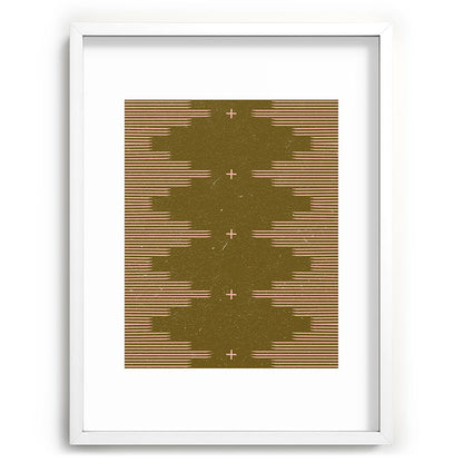 Southwestern Minimalist Retro Green & Pink Framed Art Print Gallery Image 107