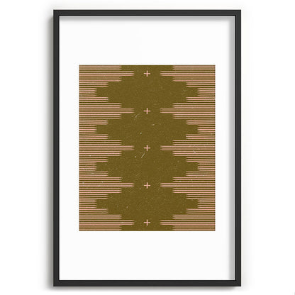 Southwestern Minimalist Retro Green & Pink Framed Art Print Gallery Image 85