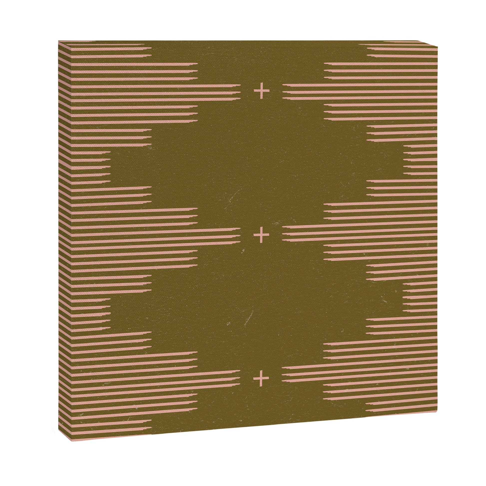 Southwestern Minimalist Retro Green & Pink Canvas Print Gallery Image 2