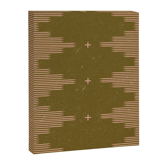 Southwestern Minimalist Retro Green & Pink Canvas Print Gallery Image 1