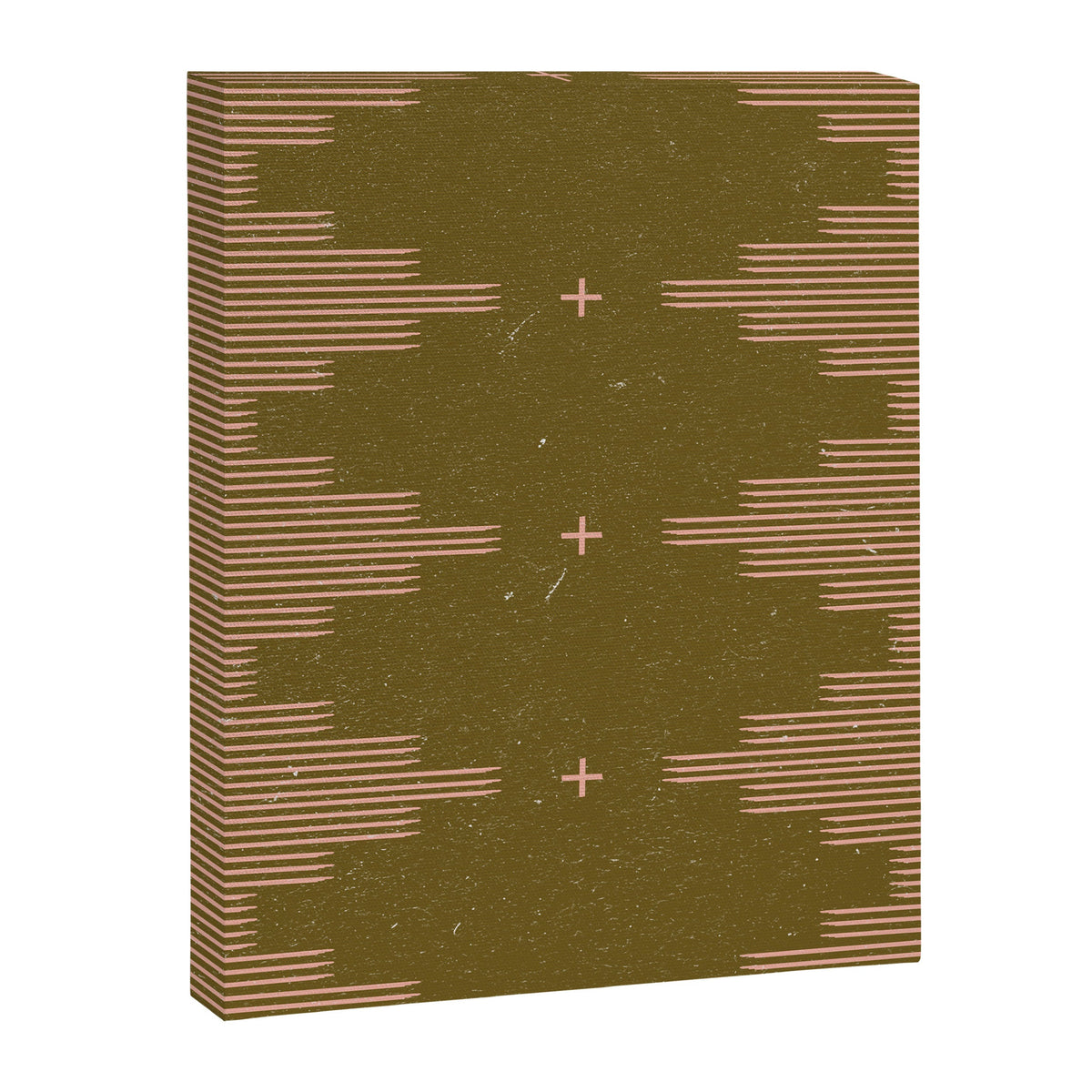 Southwestern Minimalist Retro Green & Pink Canvas Print Gallery Image 3