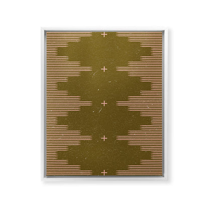 Southwestern Minimalist Retro Green & Pink Framed Canvas Print Gallery Image 28