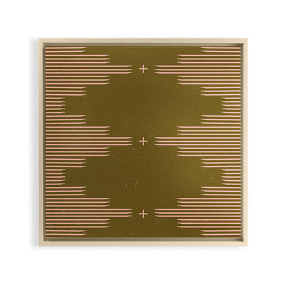 Southwestern Minimalist Retro Green & Pink Framed Canvas Print Gallery Image 27