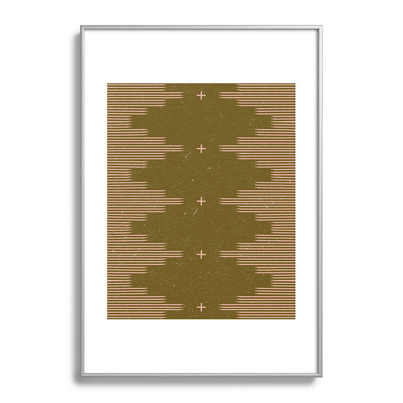 Southwestern Minimalist Retro Green & Pink Framed Art Print Gallery Image 132