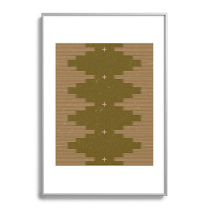 Southwestern Minimalist Retro Green & Pink Framed Art Print Gallery Image 132