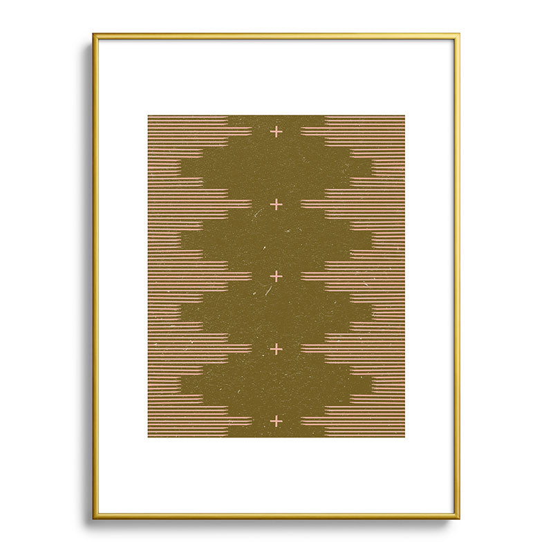 Southwestern Minimalist Retro Green & Pink Framed Art Print Gallery Image 125