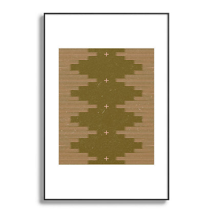 Southwestern Minimalist Retro Green & Pink Framed Art Print Gallery Image 117