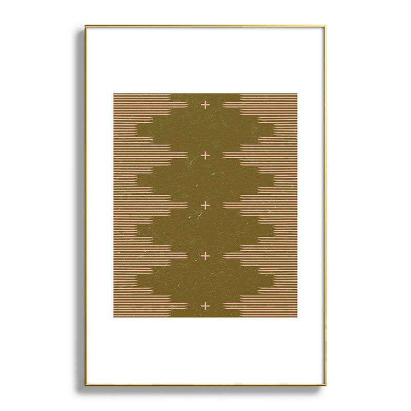 Southwestern Minimalist Retro Green & Pink Framed Art Print Gallery Image 128