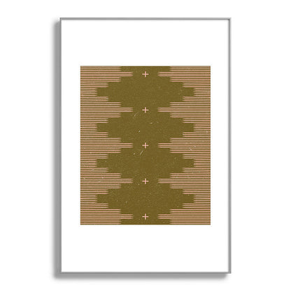 Southwestern Minimalist Retro Green & Pink Framed Art Print Gallery Image 137