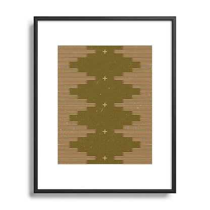 Southwestern Minimalist Retro Green & Pink Framed Art Print Gallery Image 112
