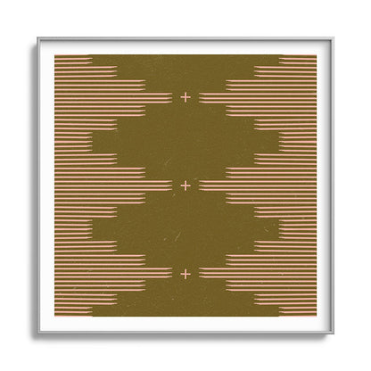 Southwestern Minimalist Retro Green & Pink Framed Art Print Gallery Image 141