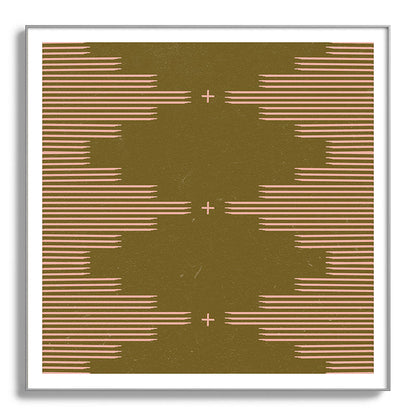Southwestern Minimalist Retro Green & Pink Framed Art Print Gallery Image 142