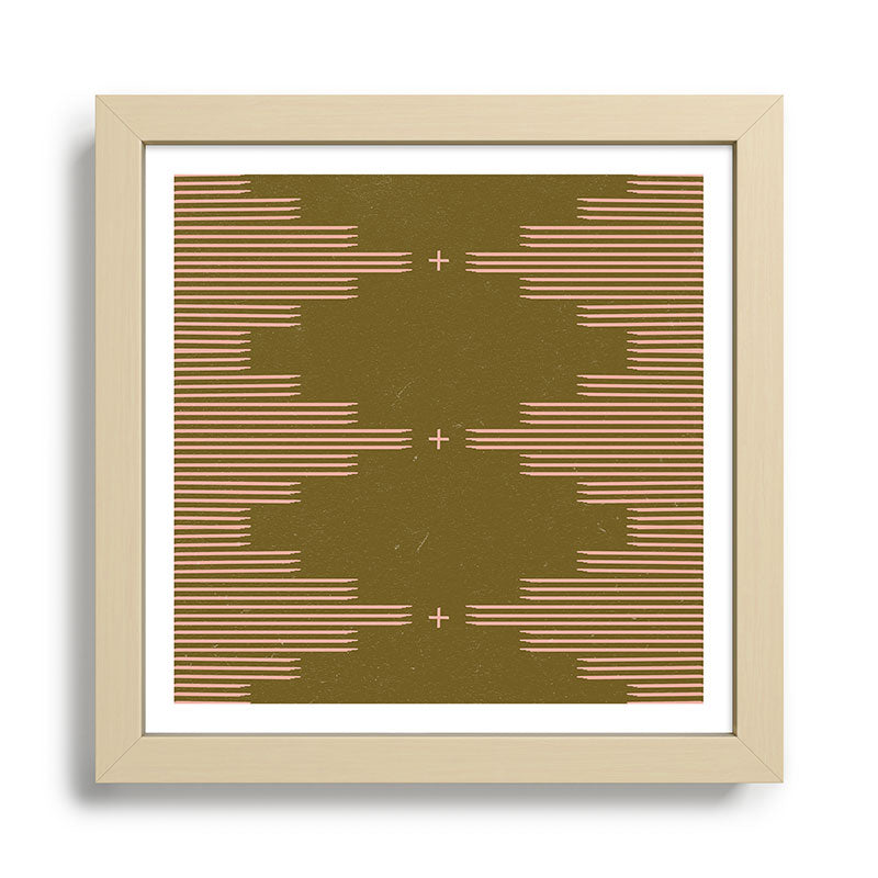 Southwestern Minimalist Retro Green & Pink Framed Art Print Gallery Image 24
