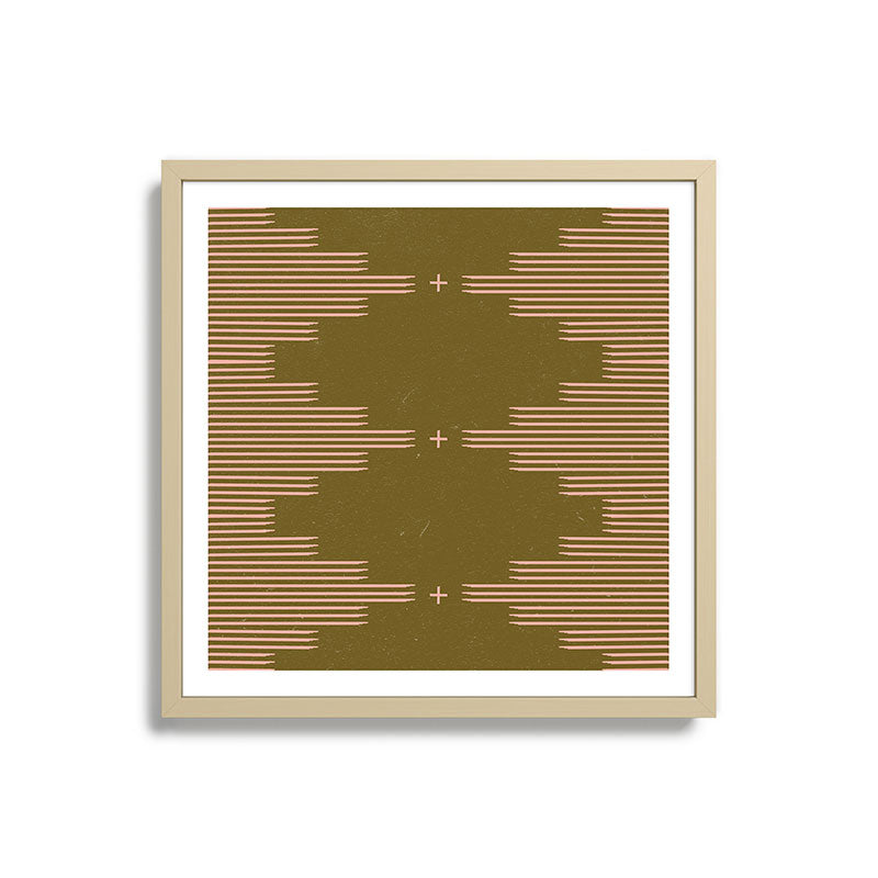 Southwestern Minimalist Retro Green & Pink Framed Art Print Gallery Image 27