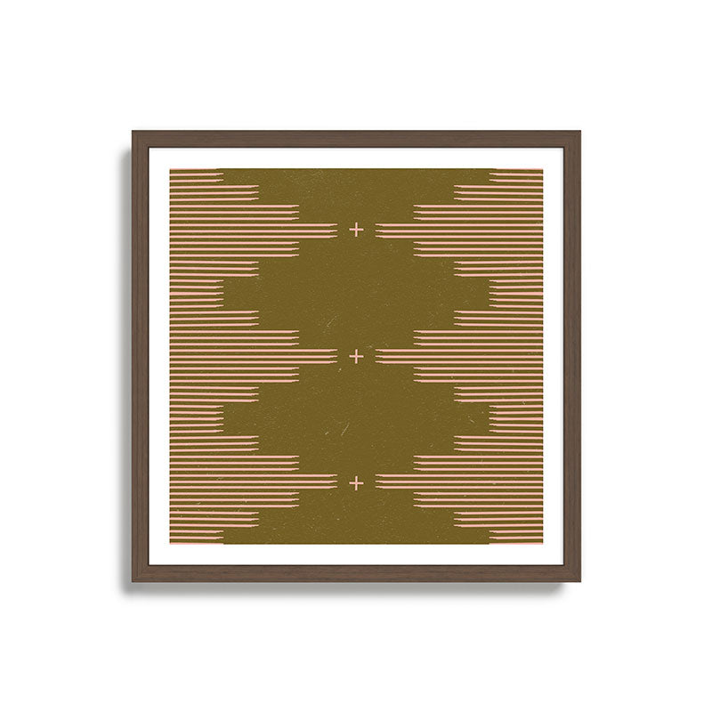 Southwestern Minimalist Retro Green & Pink Framed Art Print Gallery Image 17
