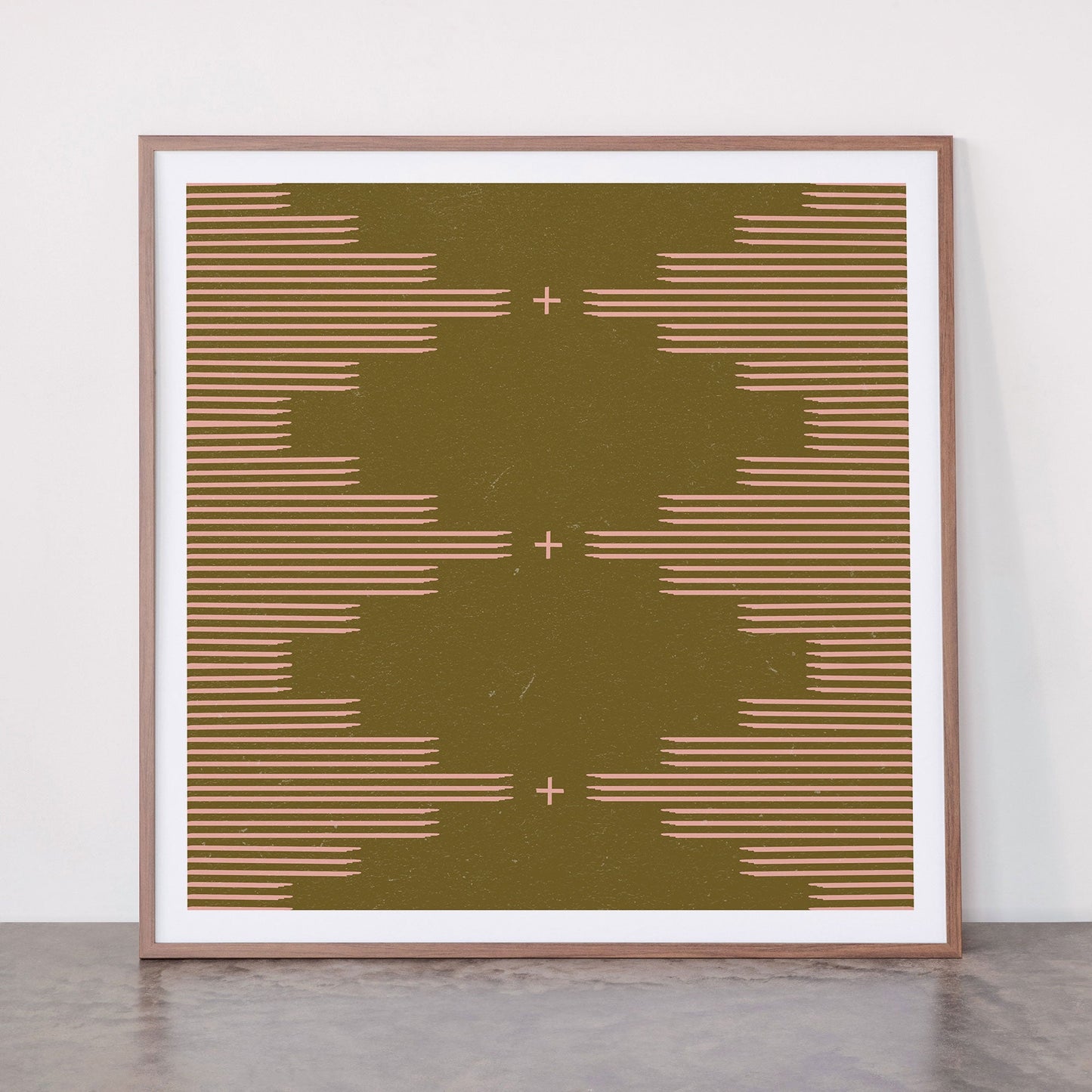 Southwestern Minimalist Retro Green & Pink Framed Art Print Gallery Image 21