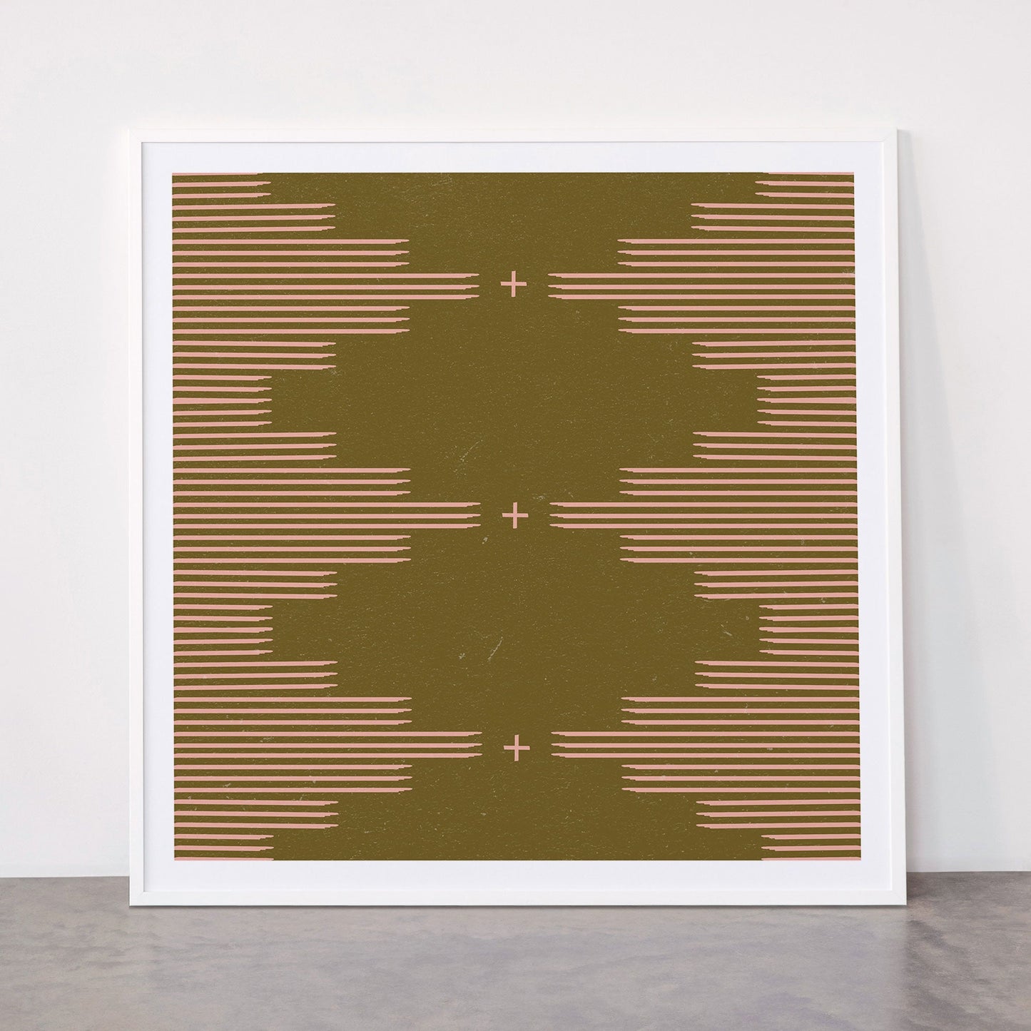 Southwestern Minimalist Retro Green & Pink Framed Art Print Gallery Image 43