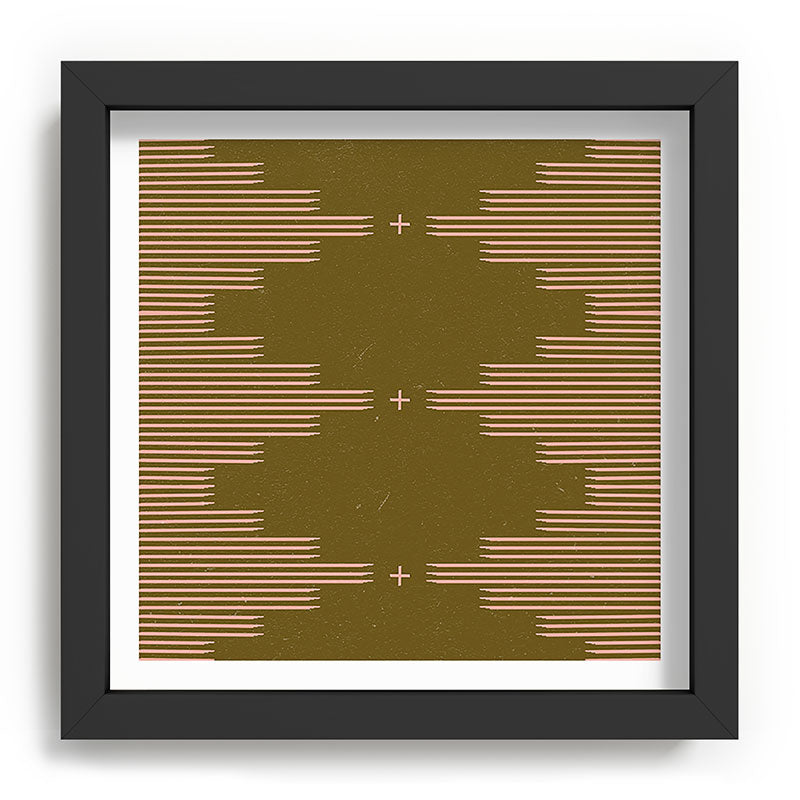 Southwestern Minimalist Retro Green & Pink Framed Art Print Gallery Image 90