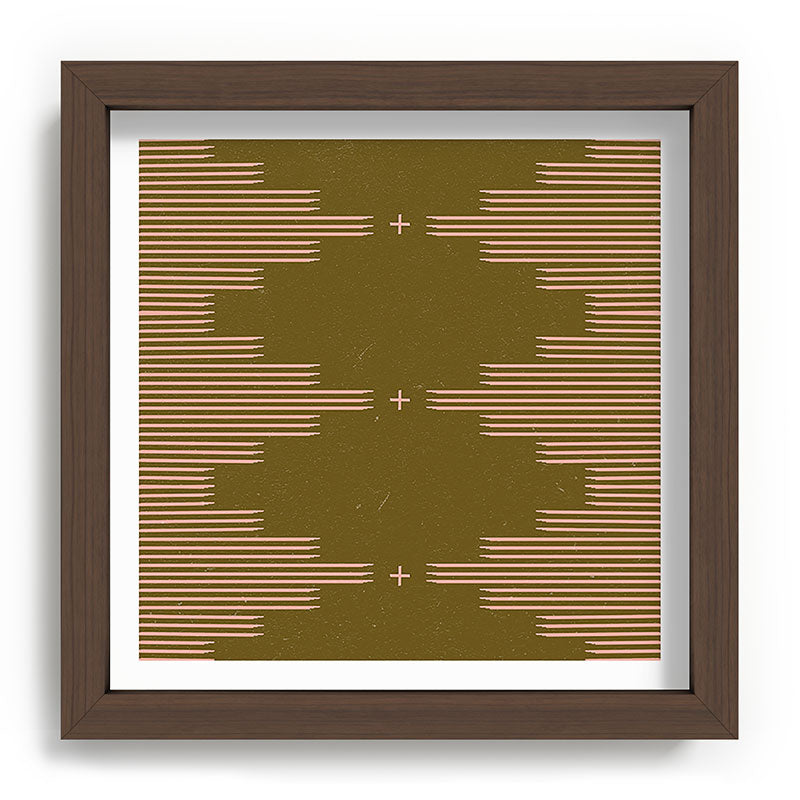 Southwestern Minimalist Retro Green & Pink Framed Art Print Gallery Image 98