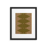 Southwestern Minimalist Retro Green & Pink Framed Art Print Gallery Image 1