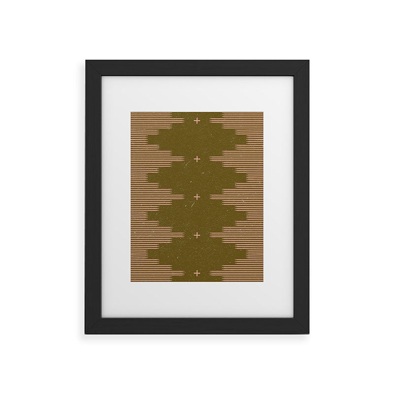 Southwestern Minimalist Retro Green & Pink Framed Art Print Gallery Image 45