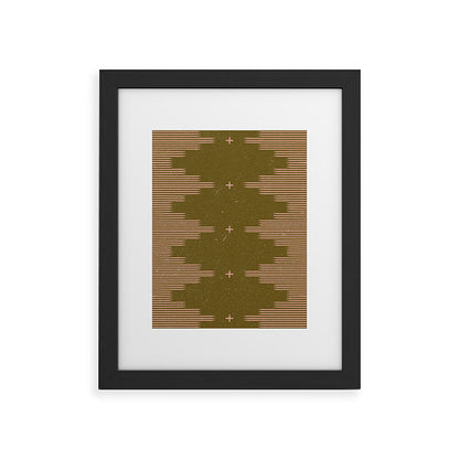 Southwestern Minimalist Retro Green & Pink Framed Art Print Gallery Image 41