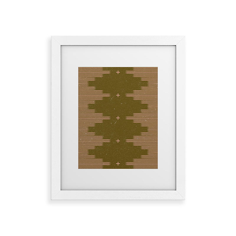 Southwestern Minimalist Retro Green & Pink Framed Art Print Gallery Image 70