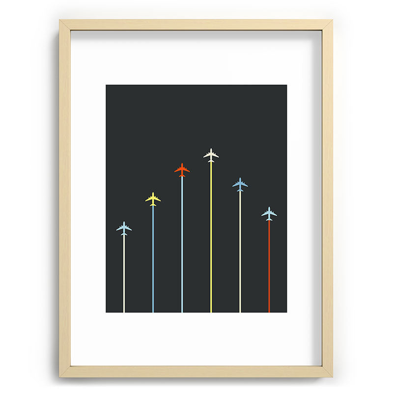 Retro Airplanes 06 Framed Art Print Gallery Image 100