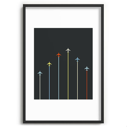 Retro Airplanes 06 Framed Art Print Gallery Image 85