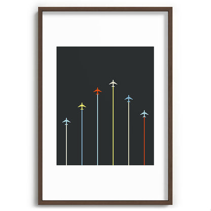 Retro Airplanes 06 Framed Art Print Gallery Image 94