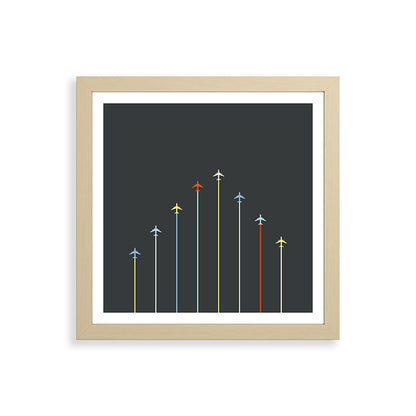 Retro Airplanes 06 Framed Art Print Gallery Image 71
