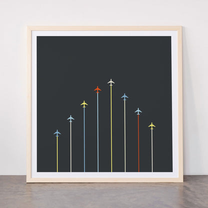 Retro Airplanes 06 Framed Art Print Gallery Image 77