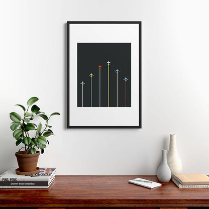Retro Airplanes 06 Framed Art Print Gallery Image 8