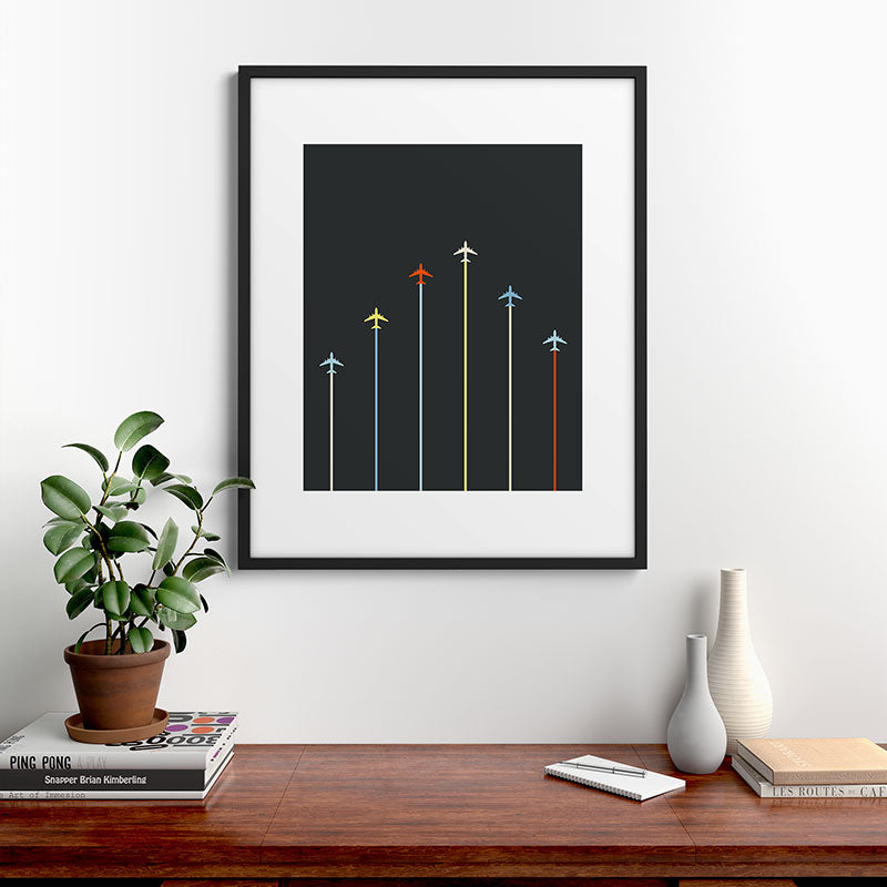 Retro Airplanes 06 Framed Art Print Gallery Image 9