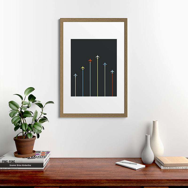 Retro Airplanes 06 Framed Art Print Gallery Image 56