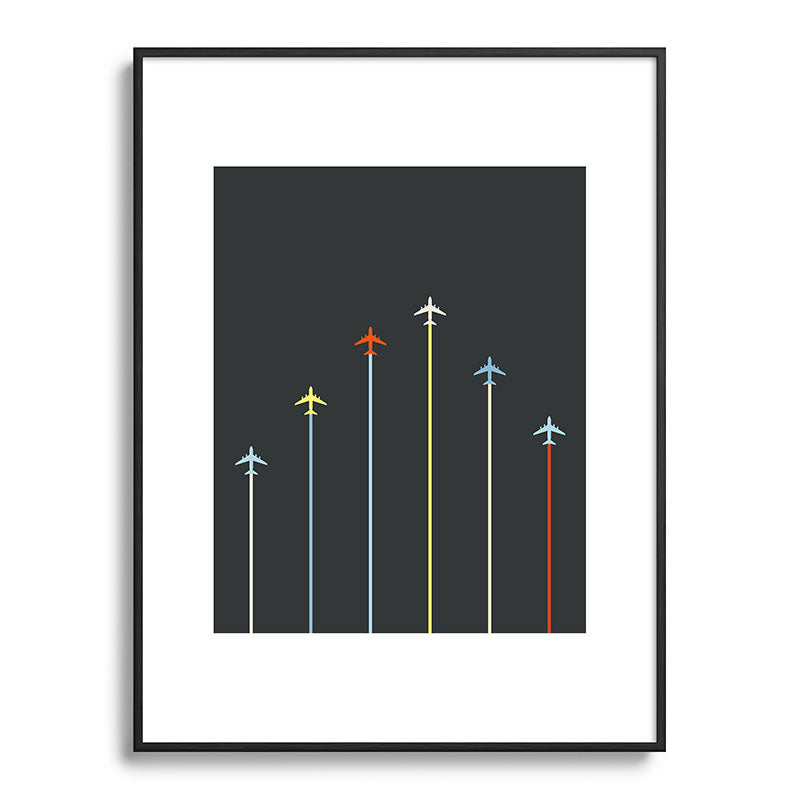 Retro Airplanes 06 Framed Art Print Gallery Image 116