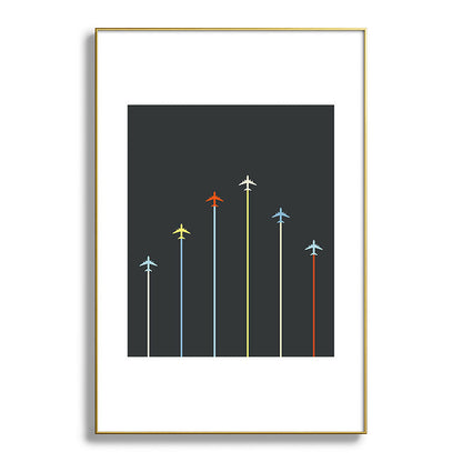 Retro Airplanes 06 Framed Art Print Gallery Image 127