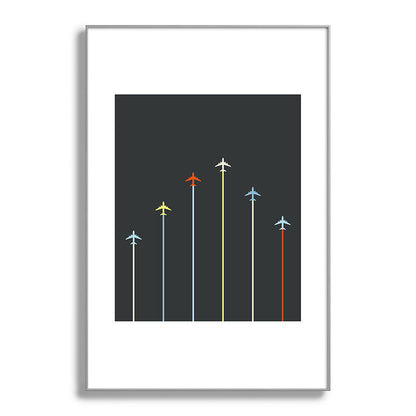 Retro Airplanes 06 Framed Art Print Gallery Image 138