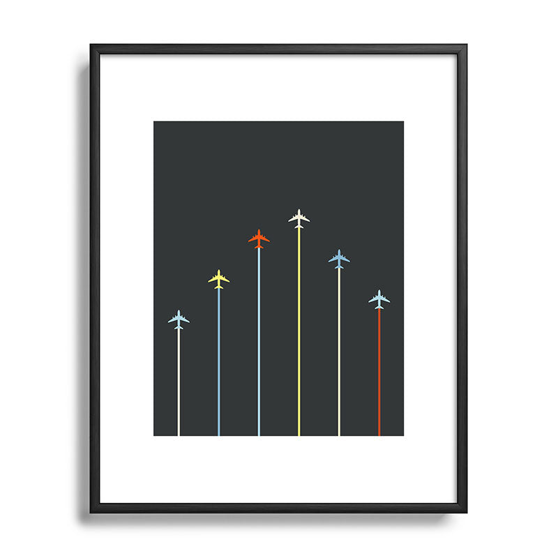 Retro Airplanes 06 Framed Art Print Gallery Image 111