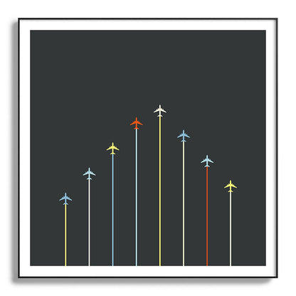 Retro Airplanes 06 Framed Art Print Gallery Image 130