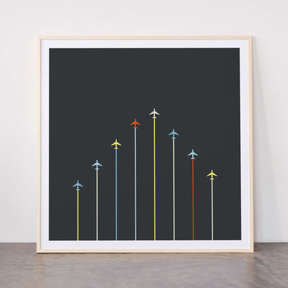 Retro Airplanes 06 Framed Art Print Gallery Image 33