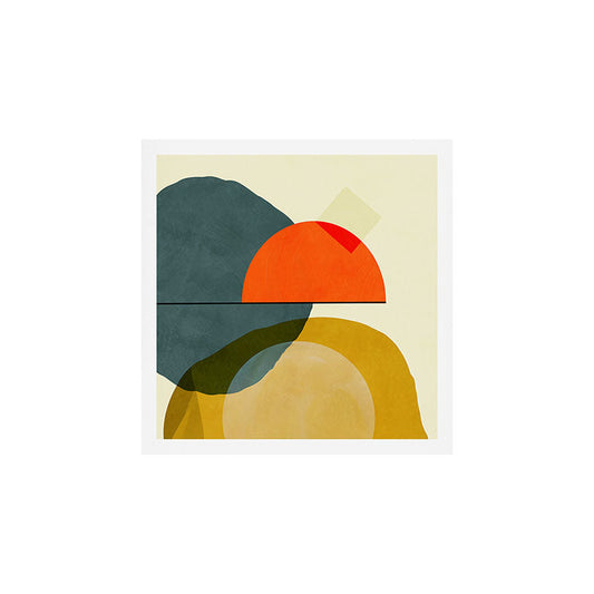 mid century geometric modern painting abstract II Art Print Gallery Image 1