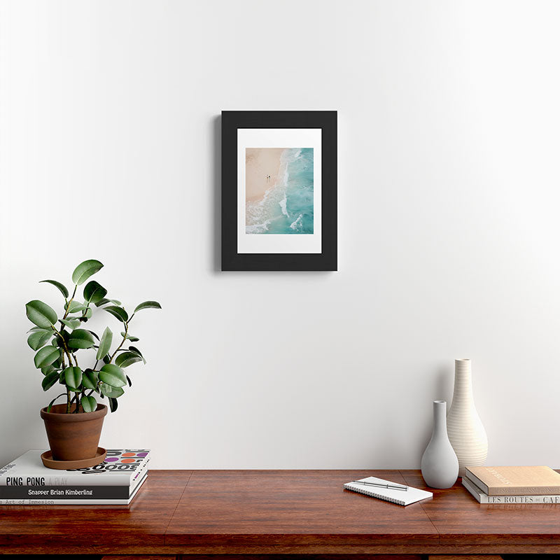 Couple on the Pastel Shore - Aerial Coastal Print Framed Art Print Gallery Image 31