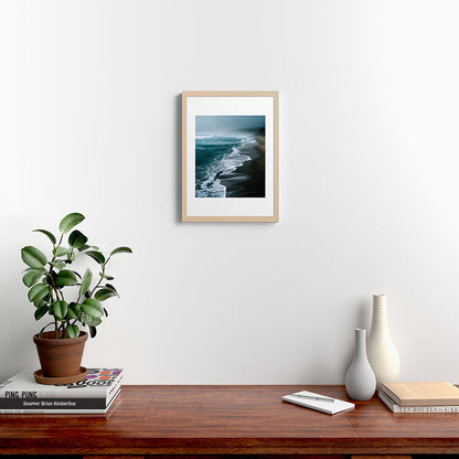 Misty Shoreline - Moody Ocean Photography Print Framed Art Print Gallery Image 17