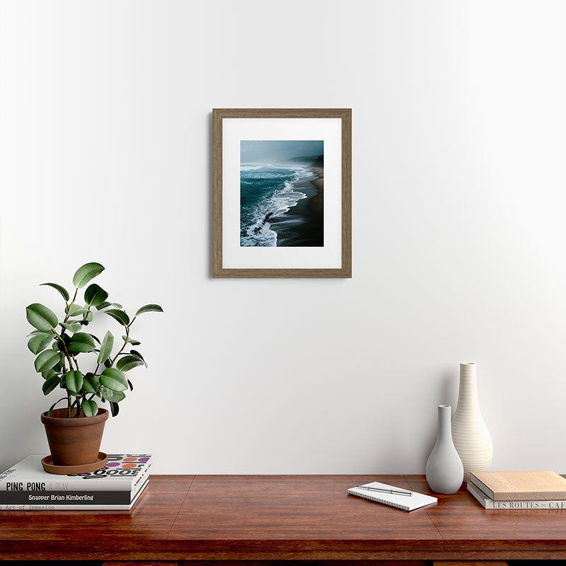 Misty Shoreline - Moody Ocean Photography Print Framed Art Print Gallery Image 39