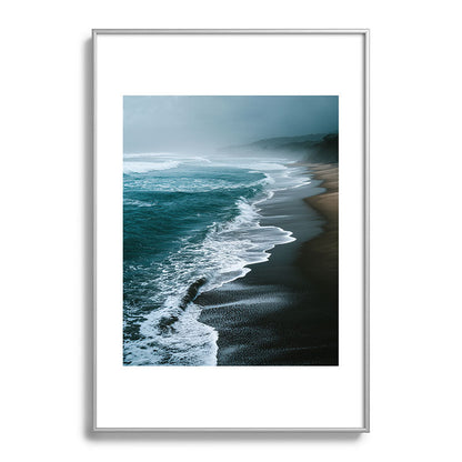 Misty Shoreline - Moody Ocean Photography Print Framed Art Print Gallery Image 97