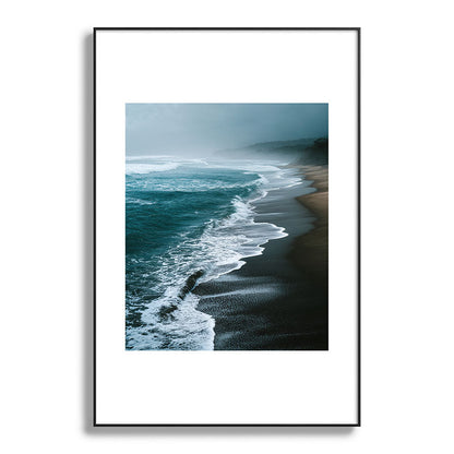 Misty Shoreline - Moody Ocean Photography Print Framed Art Print Gallery Image 86