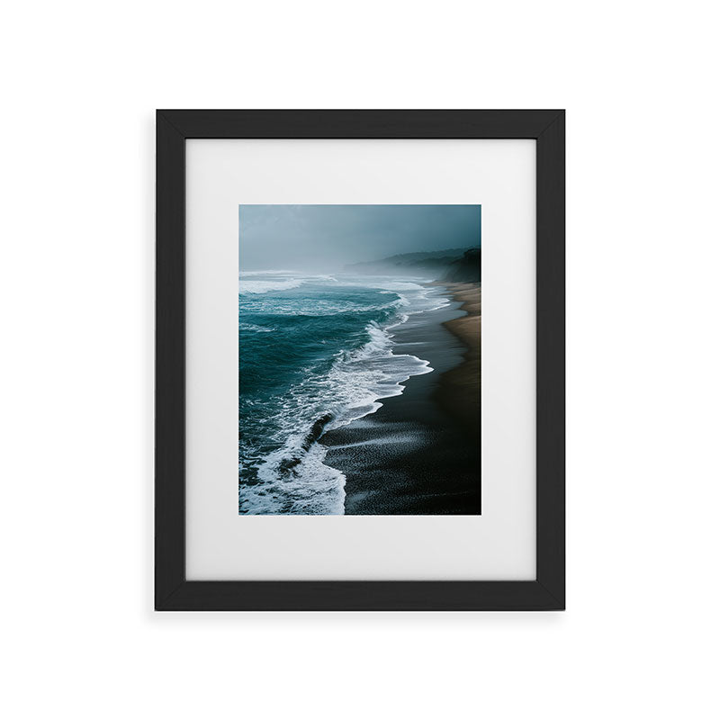 Misty Shoreline - Moody Ocean Photography Print Framed Art Print Gallery Image 29