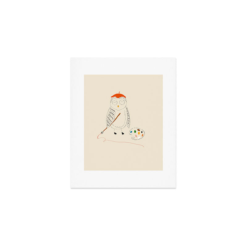 Artist Owl Art Print Gallery Image 1