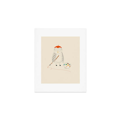 Artist Owl Art Print Gallery Image 1